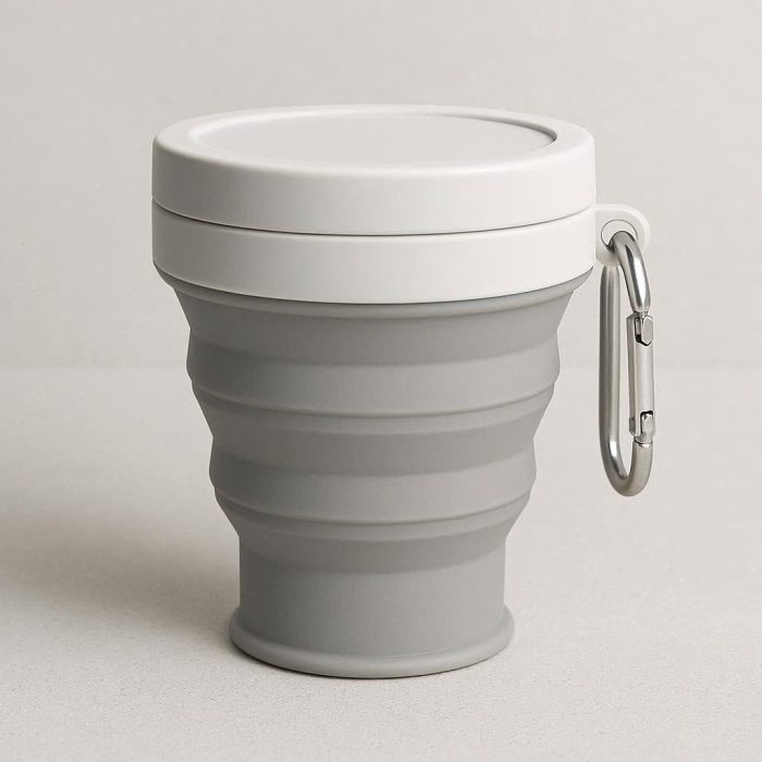 10 Smart Collapsible Cup with Carabiner Keychain Portable Folding Bottle