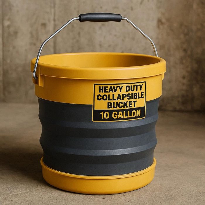14 Heavy Duty Collapsible Bucket for Construction Cleaning 10 Gallon