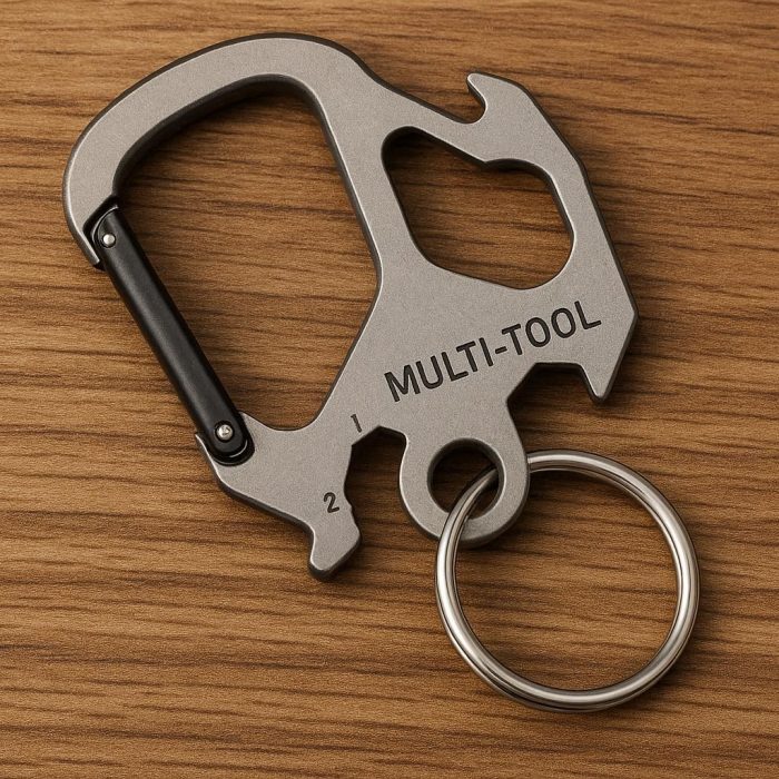 25 Carabiner Bottle Opener Multi Tool Key Ring for Camping Hiking