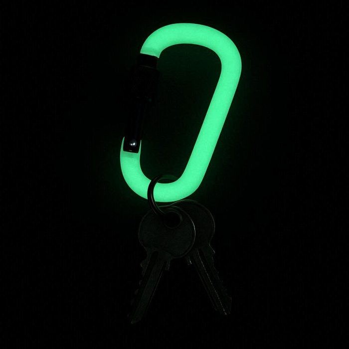 30 Glow in The Dark Carabiner Clip for Night Visibility Keys